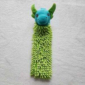 Norwex Kids Pet To Dry Dragon Teal Green Chenille Microfiber BacLock Hand Towel‎